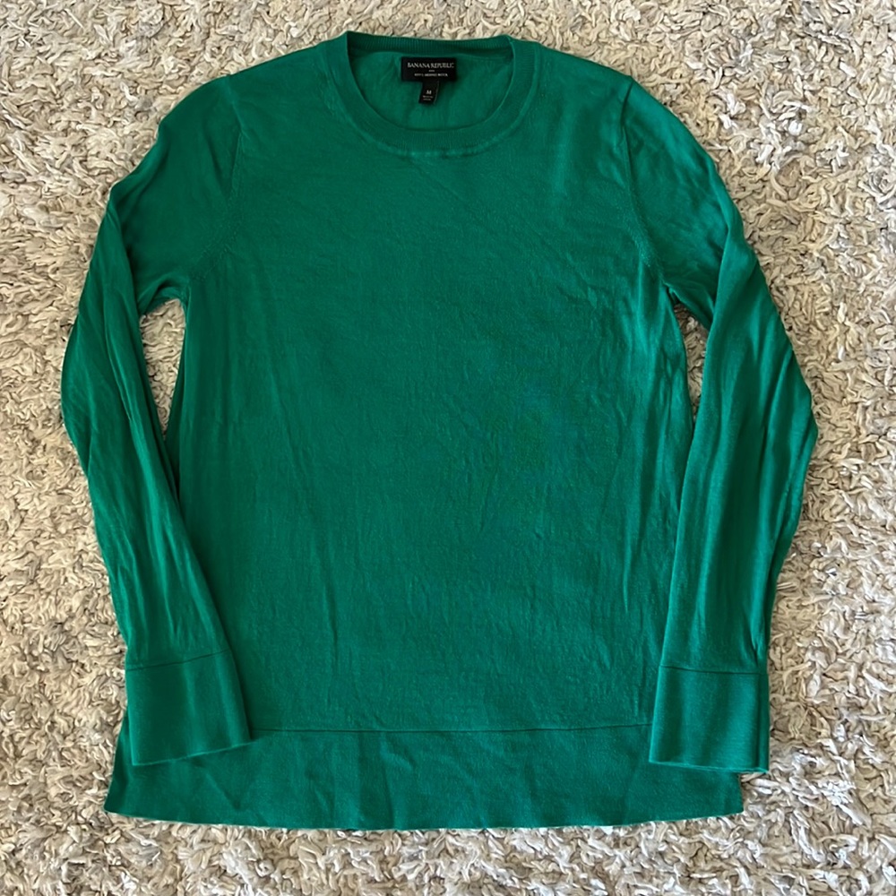 Banana Republic Green Merino Wool Sweater